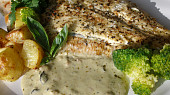 Platýs s omáčkou pesto