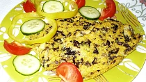 Polenta zapečená s houbami