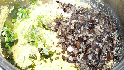 Polenta zapečená s houbami