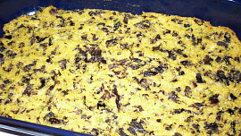 Polenta zapečená s houbami