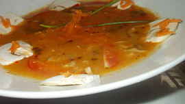 Polévka zeleninová s uzeným a dršťkami podle babičky