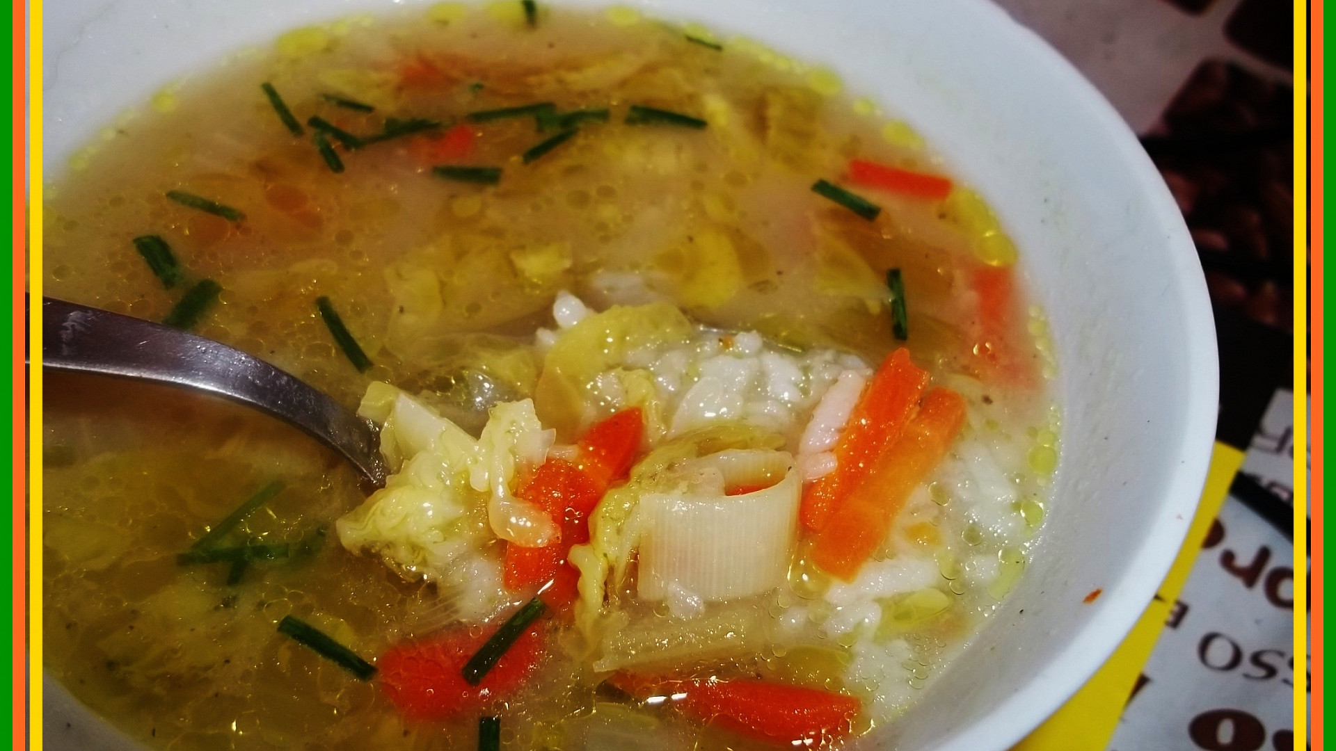 Rychlá zapražená rýžová polévka s kapustičkami-třeba když zbyde rýže