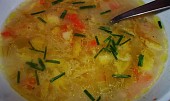 Rychlá zapražená rýžová polévka s kapustičkami-třeba když zbyde rýže, Rychlá zapražená rýžová polévka s kapustičkami