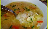 Rychlá zapražená rýžová polévka s kapustičkami-třeba když zbyde rýže (Dobrou chuť!)