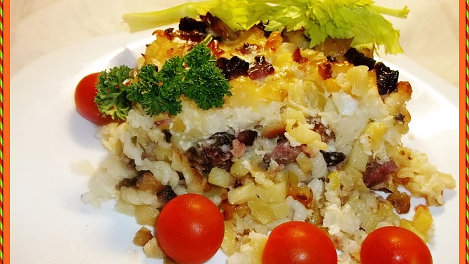 Směska s domácím uzeným masem a řapíkatým celerem, Směska s domácím uzeným masem a řapíkatým celerem