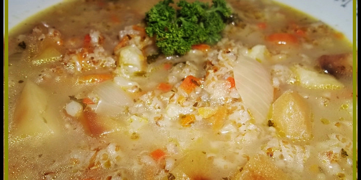 Syrovátková polévka se zeleninou a ovesnými vločkami