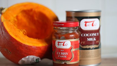 Thajská dýňová polévka, ingredience - značka Tao tao Kaufland