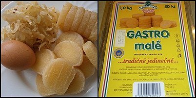 Tvarůžky v zelném kabátku, část použitých surovin
