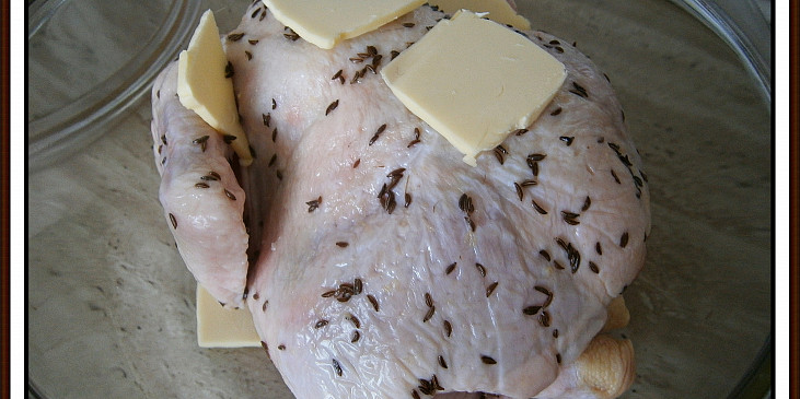 Kuře s rozmarýnkovým nádechem, v máslovém sosíku (a šup do trouby:-))