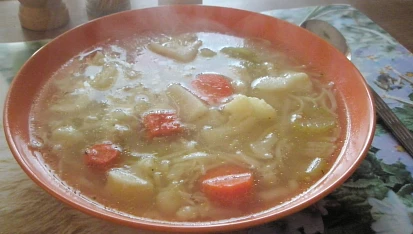 Kuřecí polévka s nudlemi
