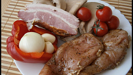 Kuřecí prsa  v citronovém pepři,na hlívě ústřičné