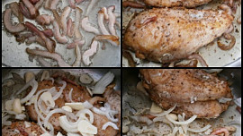 Kuřecí prsa  v citronovém pepři,na hlívě ústřičné