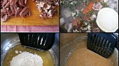Kuřecí "gazdovská" srdíčka (a polévka z vývaru) (Do hrnce se studenou vodou dáme všechny uvedené suroviny a dáme vařit.Do rozehřátého másla dáme hl.mouku a usmažíme zlatavou zásmažku.)