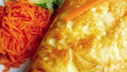 Palačinky plněné mletým masem a Hermelínem