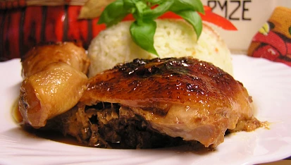 Pečené kuře v citrono - medové marinádě s česnekem