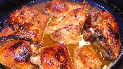 Pečené kuře v citrono - medové marinádě s česnekem