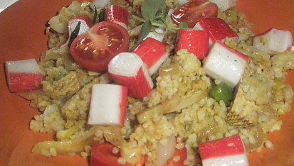 Rizoto z tyčinek surimi