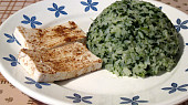 Tofu pěti vůní se špenátovou rýží