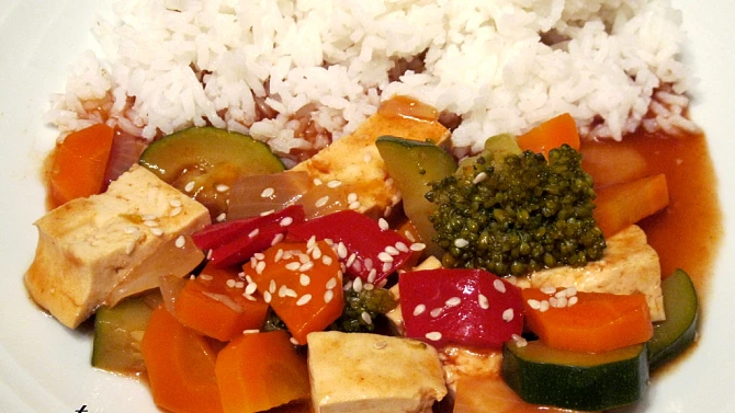 Tofu v zelenině