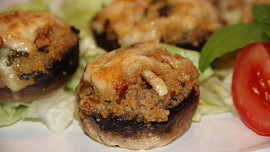 Zapečené žampiony s kuskusem