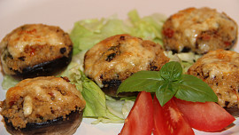 Zapečené žampiony s kuskusem