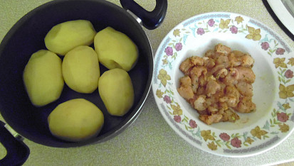 Brambory na smetaně, porce pro 2 osoby