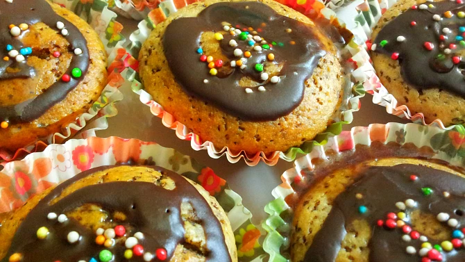 Jogurtové muffiny s kokosem a čokoládou