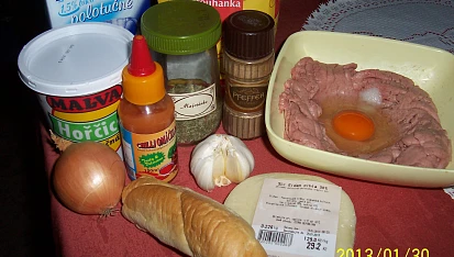 Karbenátky od Jitky, suroviny na karbanátky