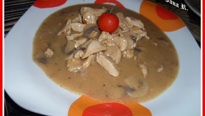 Kuřecí nudličky na žampiónech (rychlovka)
