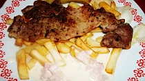 Marinované vepřové řízky na grilu