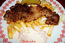 Marinované vepřové řízky na grilu