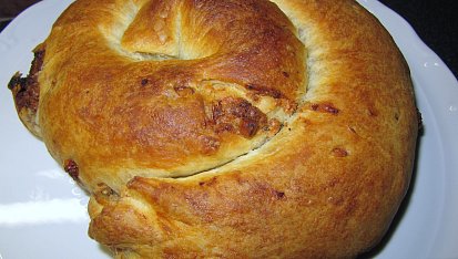 Marocký mandlový závin - M´hencha