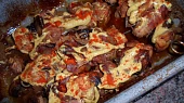 Moravský rožeň, Před dokončením potřeme hořčicí a posypeme paprikou