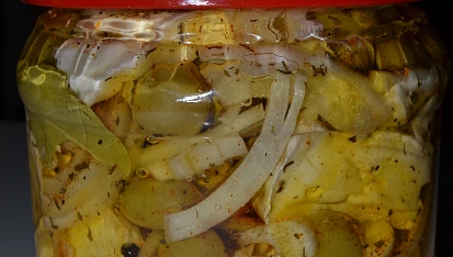 Naložený hermelín pro Gabču, nakládaný hermelín