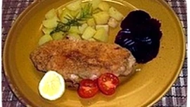 Plněný  vepřový řízek