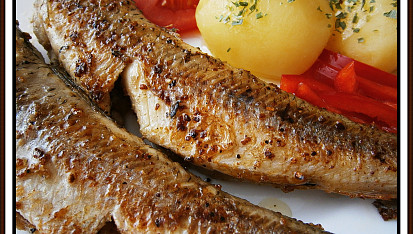 Pstruh s citronovým pepřem,  na másle - v pánvi