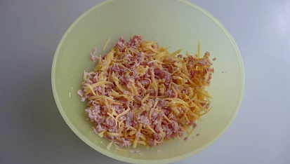 Smažený sýr se šunkou