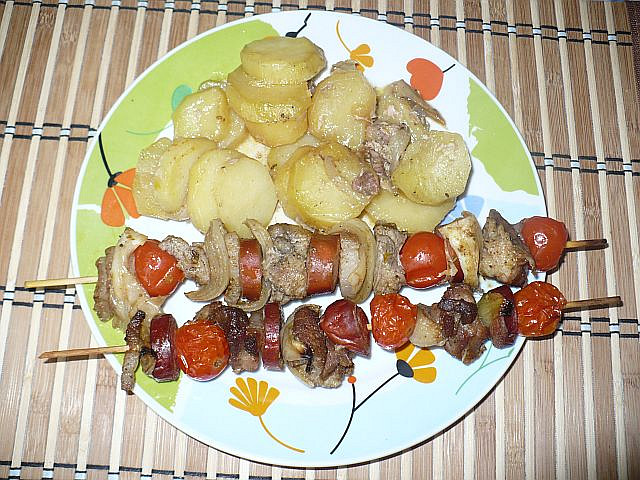 Špízy s brambory (2v1)
