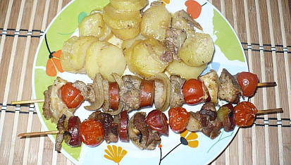 Špízy s brambory (2v1)
