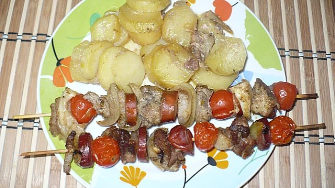Špízy s brambory (2v1)