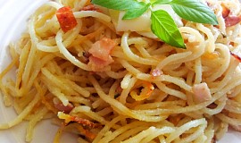 Zapečené špagety ve smetaně