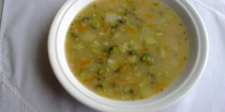 Brokolicová polévka s vločkami