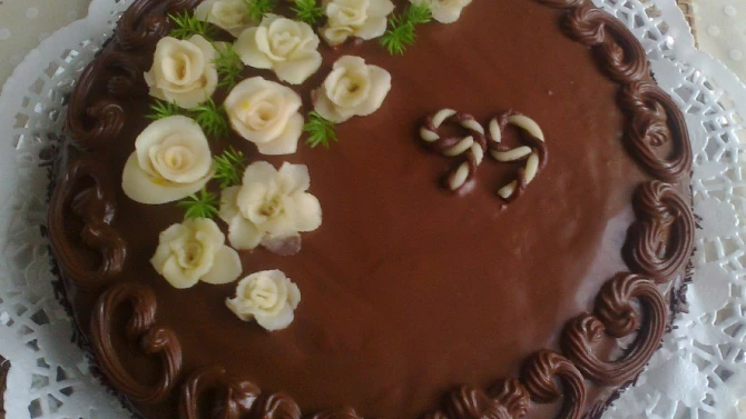 Čokoládový dort s Ganache, dort pro babičku