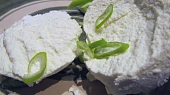 Domaci smetanova ricotta, .. z plnotučného a 40% šlehačky...