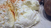 Domaci smetanova ricotta, .. z polotučného a 31% šlehačky...