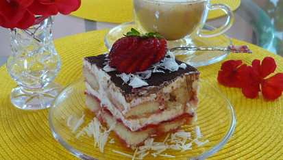 Jahodové tiramisu podle Milky