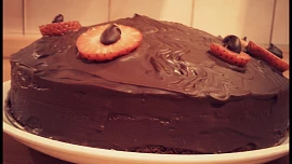 Jemný čokoládový dort