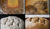 Kefírový chléb s Aztéckým pokladem (část použitých surovin,nakynutý chleba před pečením a upečený)
