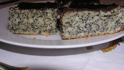 Makovo-kokosove rezy s kakaovo-rumovou polevou, Makovo-kokosové řezy a kakovo-rumovou polevou