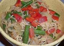 Mie Goreng udang (Fried Noodles with shrimps) (Smažené nudle s krevetami)